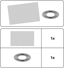 Moustiquaire blanc avec velcro adhésif 150X125 cm