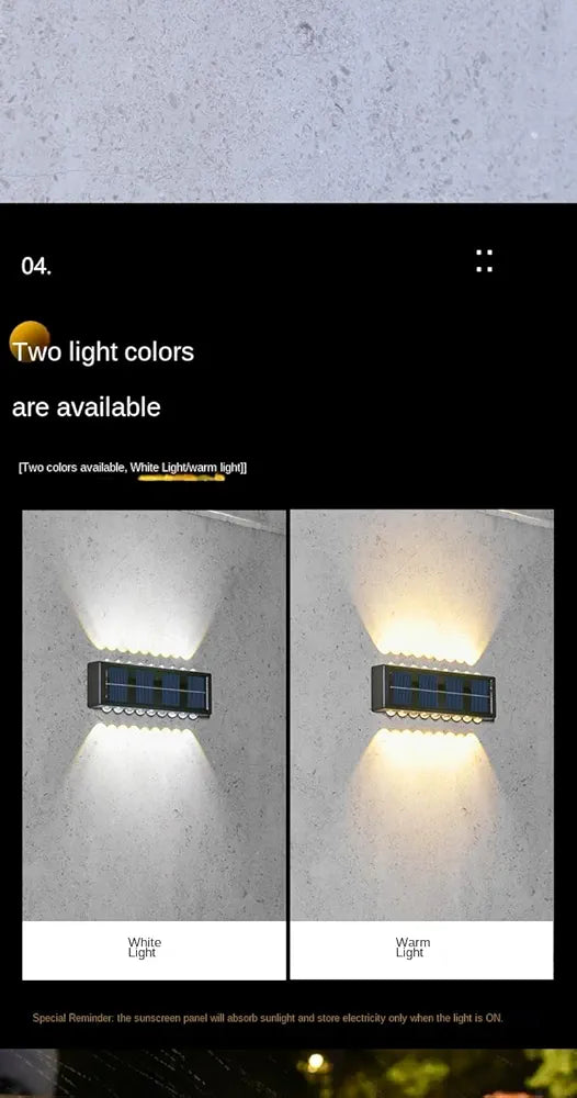 2x Appliques Murales 12 LED Extérieures Modernes