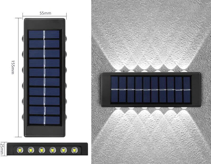 2x Appliques Murales 12 LED Extérieures Modernes